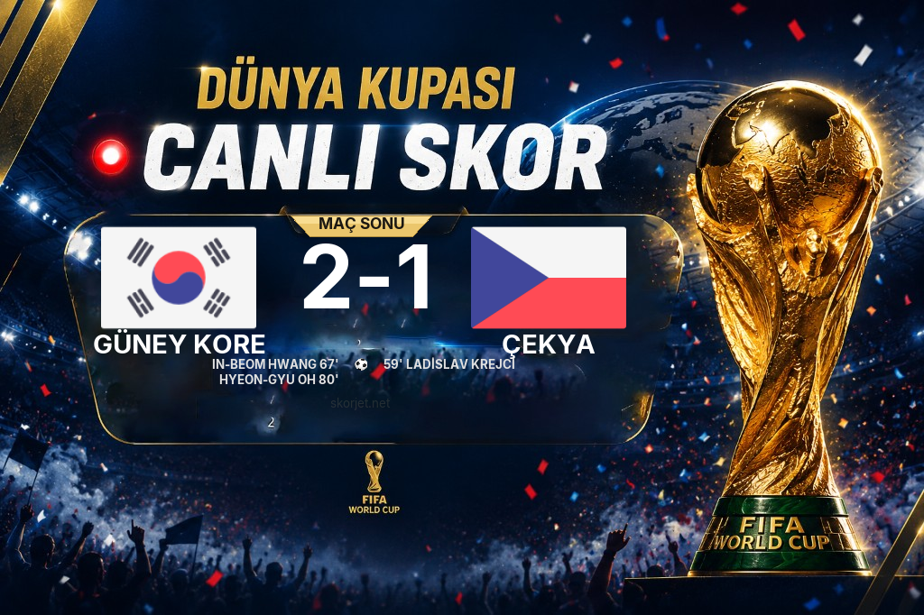 CANLI GOL | Güney Kore 2-1 Çekya — In-beom Hwang (67. Dakika)