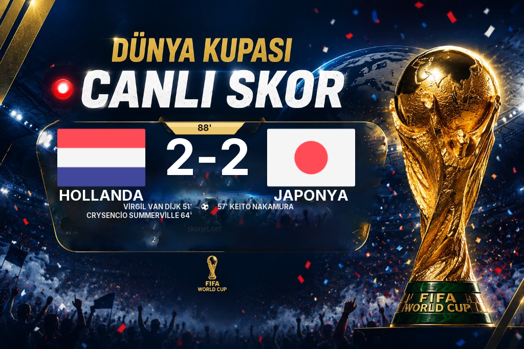 CANLI GOL | Hollanda 2-2 Japonya — Koki Ogawa (89. Dakika)