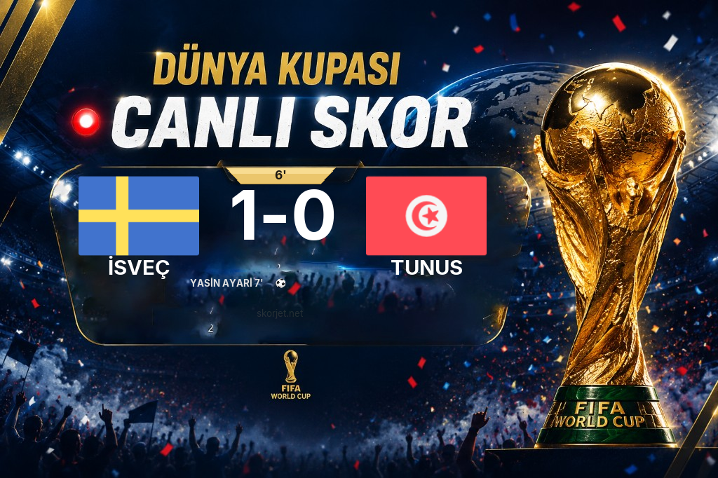 CANLI GOL | İsveç 1-0 Tunus — Yasin Ayari (7. dakika)