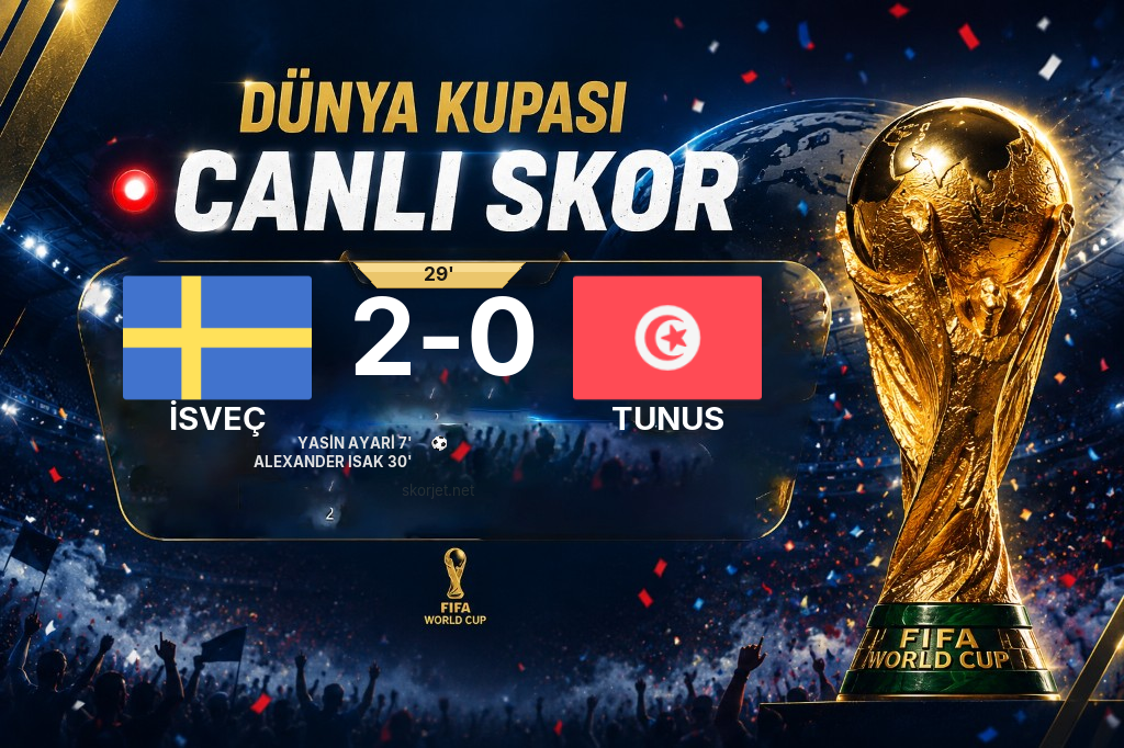 CANLI GOL | İsveç 2-0 Tunus — Alexander Isak (30. dakika)