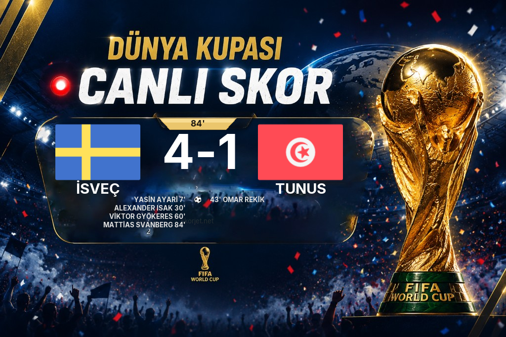 CANLI GOL | İsveç 4-1 Tunus — Mattias Svanberg (84. dakika)
