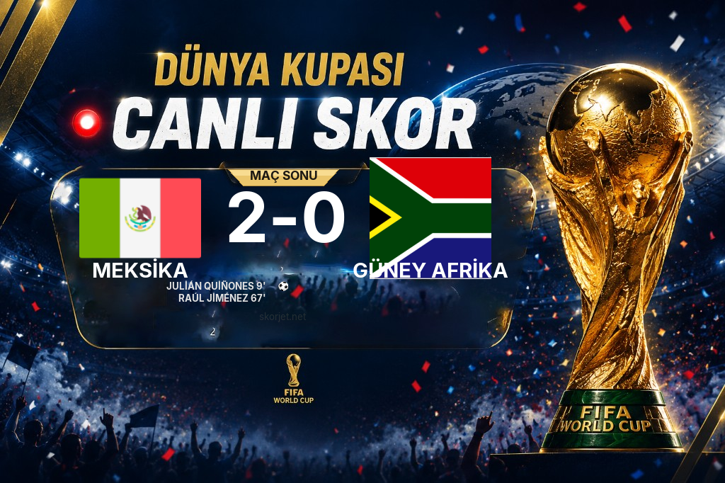CANLI GOL | Meksika 2-0 Güney Afrika — Raúl Jiménez (67. Dakika)