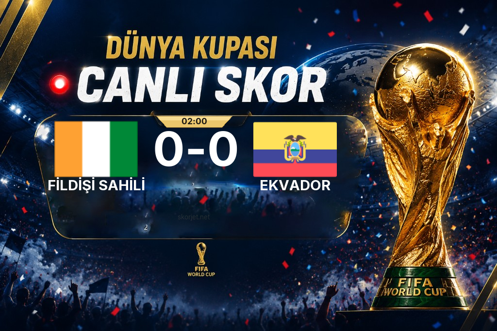 Fildişi Sahili - Ekvador Maçı Öncesi Kadrolar ve Maç Bilgileri