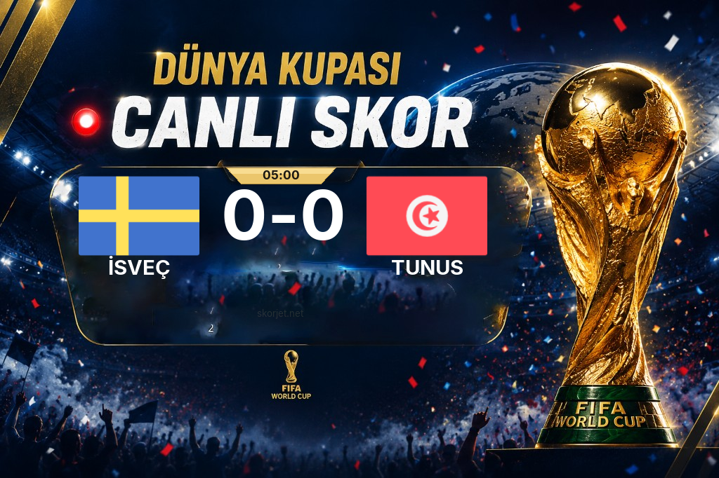 İsveç - Tunus Maçı Öncesi Kadrolar ve Maç Bilgileri