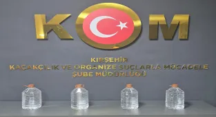 Kırşehir'de 20 litre etil alkol ele geçirildi