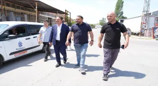 Beypazarı Belediye Başkanı Kasap'tan sanayi esnafına ziyaret