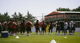 Gaziantep FK'de futbolcular, dayanıklılık ve kondisyon testinden geçti