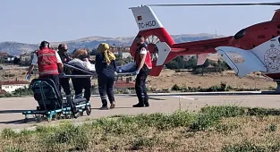 Kalp krizi geçiren hasta, hava ambulansı ile Ankara'ya sevk edildi