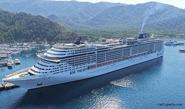 MSC Divina kruvaziyeri Marmaris'e 4 bin 84 turist getirdi