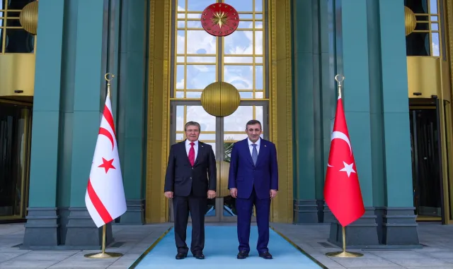 KKTC Başbakanı Üstel, Cumhurbaşkanı Yardımcısı Yılmaz ile görüştü: