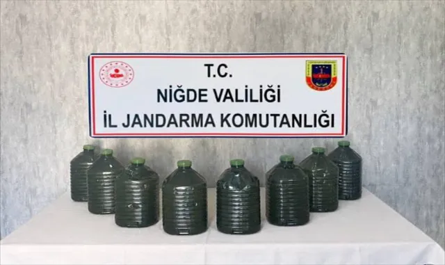 Niğde'de 40 litre etil alkol ele geçirildi