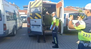 Beypazarı ilçesinde öğrenci servisleri denetlendi