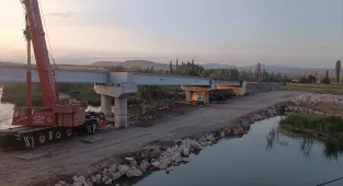 Gemerek'te Çepni Köprüsü yenileniyor 