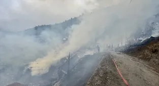 GÜNCELLEME 5 - Kastamonu'da köyde çıkan yangın kontrol altına alındı