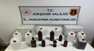 Kırşehir'de etil alkol ve sahte içki ele geçirildi