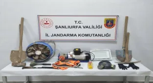Şanlıurfa'da kaçak kazı yapan 2 şüpheli yakalandı