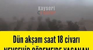 Nevşehir Göreme'de Kum Fırtınası