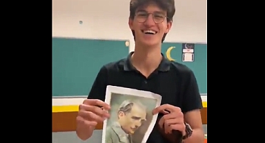 Liseli gençten Atatürk'e büyük saygısızlık! (Videolu Haber)